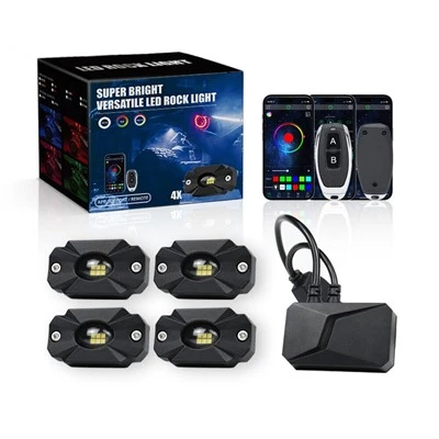 Ultra Yorqin 10 Vt Har bir Lampochka 4 Pod RGB Rok Chiroqlari